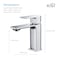 Kibi Mirage Single Handle Bathroom Vanity Sink Faucet with Pop Up Drain C-KBF1001CH-KPW100CH - alternate 3